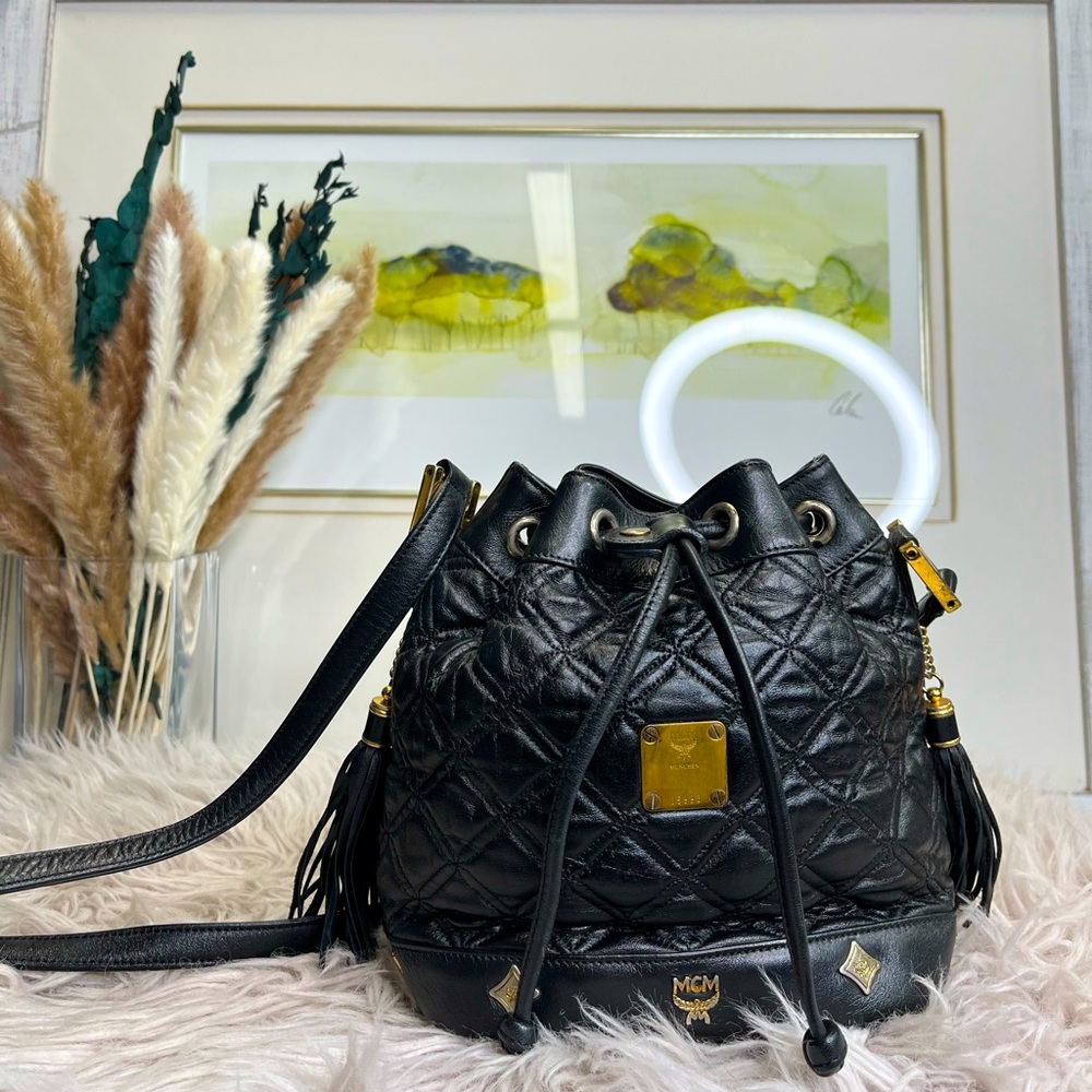 MCM Bucket Drawstring Shoulder Bag